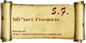 Sátori Florentin névjegykártya